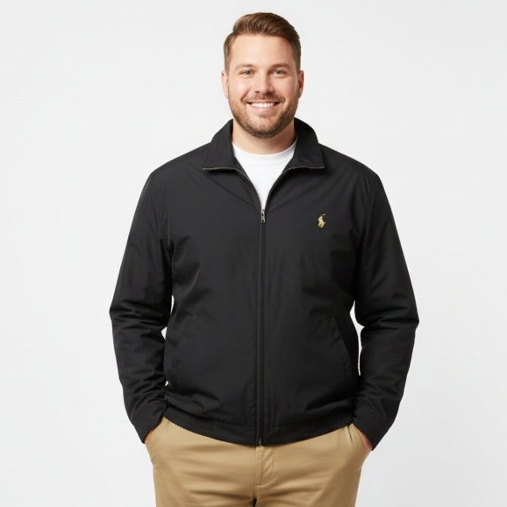 Ralph Lauren Polo Black Long Sleeve Zip Jacket 2XLT